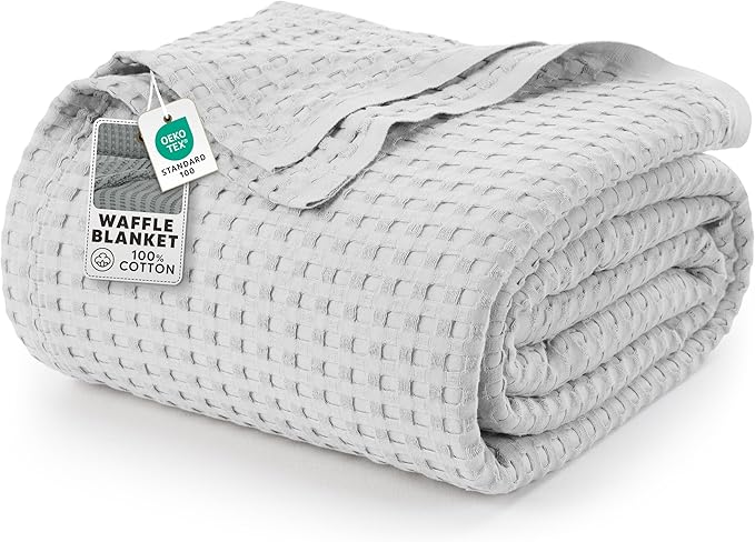 Utopia Bedding 100% Cotton Waffle Weave Blanket King Size by UTOPIABEDDING