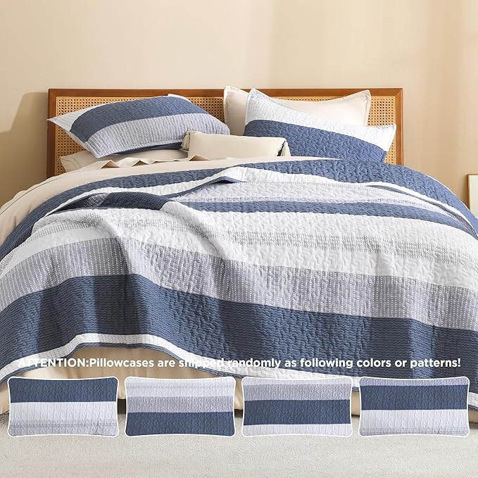 Litanika California King Quilt Set Mineral Blue - Image 5