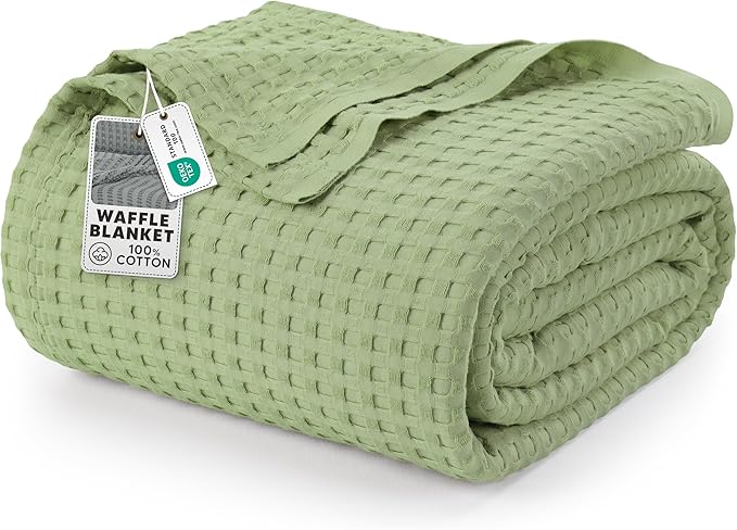 Utopia Bedding 100% Cotton Waffle Weave Blanket King Size by UTOPIABEDDING