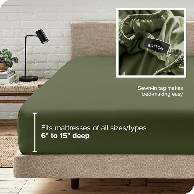 Bare Home Fitted Bottom Sheet California King Size - Image 6