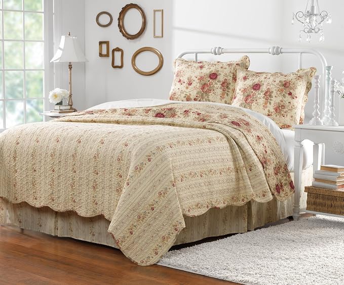 Greenland Home Antique Rose 100% Cotton Heirloom-Quality Quilt Set, 5-Piece - Image 3