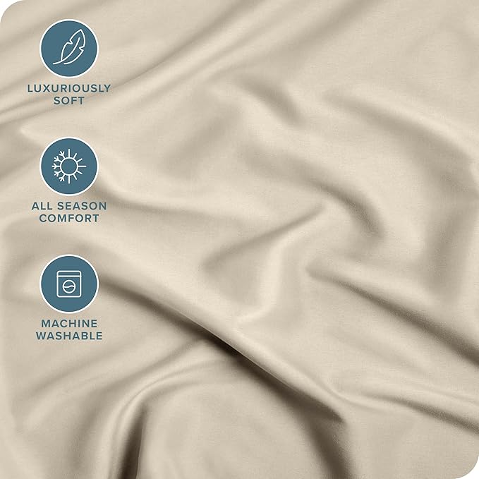 Bare Home Fitted Bottom Sheet Queen Size - Image 2
