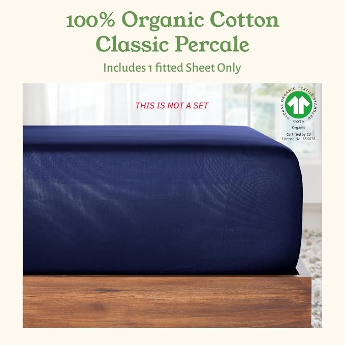 California Design Den Deep Pocket Soft Fitted Sheet Queen Only, 100% Organic - Image 4