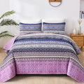 WONGS BEDDING Boho King Quilt Set, Lightweight Bed Decor Bedspread by WONGSBEDDING