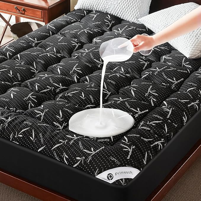 PRIMESOFT 100% Waterproof Queen Size Mattress Topper, Thick Pillow Top Mattress by Primesoft