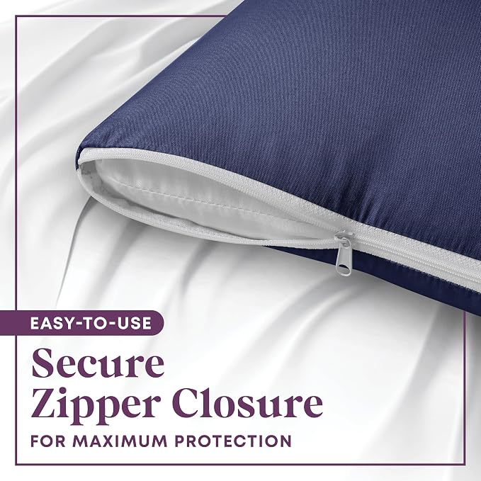 CirclesHome Pillow Protectors 4 Pack Standard Zippered - Image 3