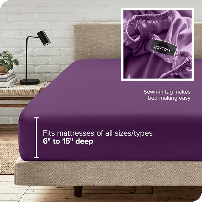 Bare Home Fitted Bottom Sheet King Size - Image 6