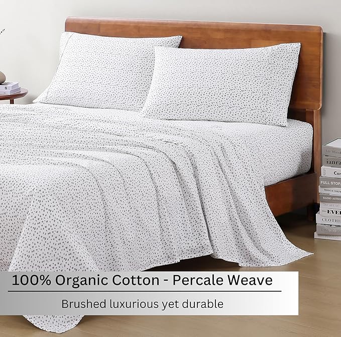 LANE LINEN 100% Organic Cotton Twin Bed Sheets, Mercerized Cotton Fully - Image 3