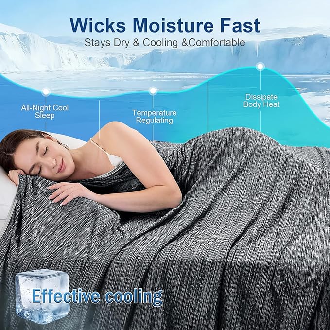 KMUSET Cooling Blanket King Size, Double Sided Summer Cooling Blankets - Image 4