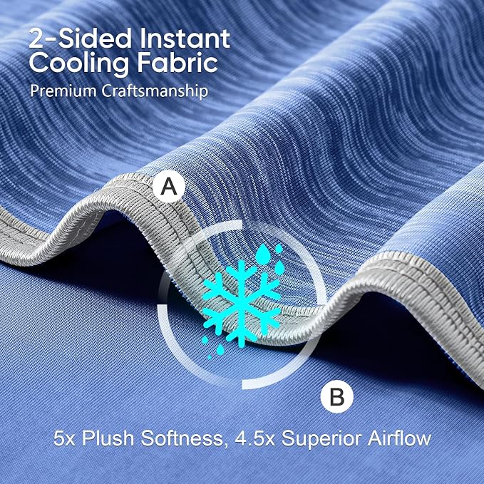 KMUSET Cooling Blanket Twin, Double Sided Summer Cooling Blankets - Image 3