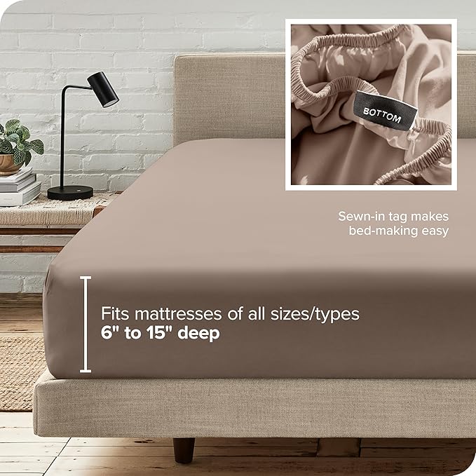 Bare Home Fitted Bottom Sheet Full XL Size - Image 6