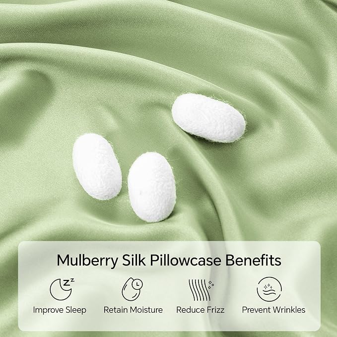 INFIIXSO Silk Pillow Cases 2 Pack Standard Size, Ultra Smooth & Soft Mulberry - Image 2