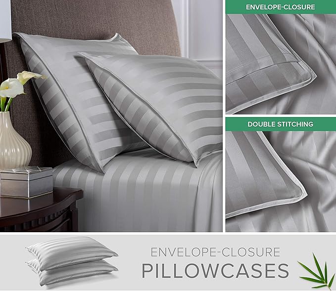Pure Bamboo Queen Sheets, Genuine 100% Organic Viscose Derived from Bamboo Bed - Image 3
