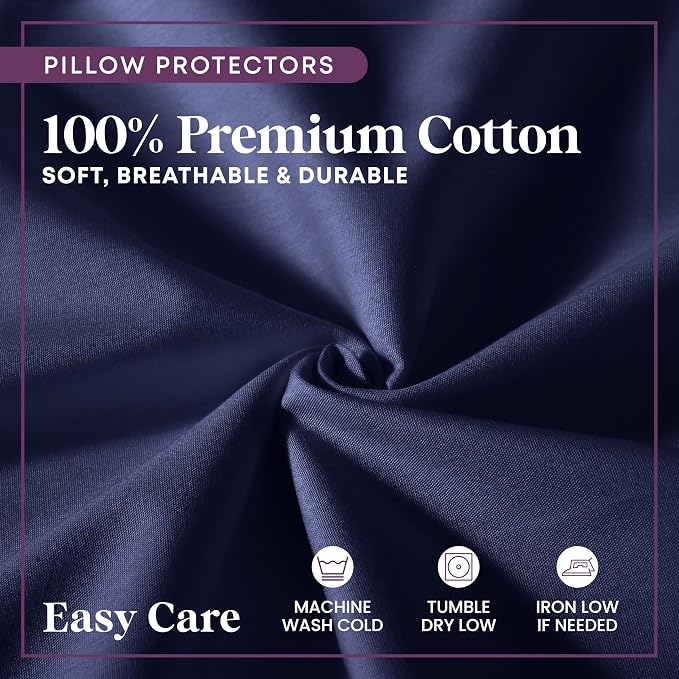 CirclesHome Pillow Protectors 4 Pack Queen Zippered - Image 4