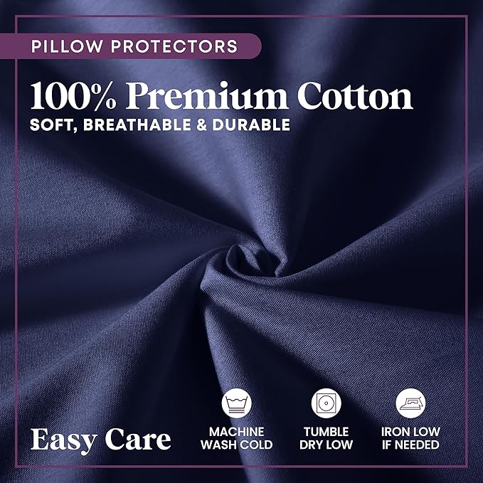CirclesHome Pillow Protectors 2 Pack Standard Zippered - Image 4