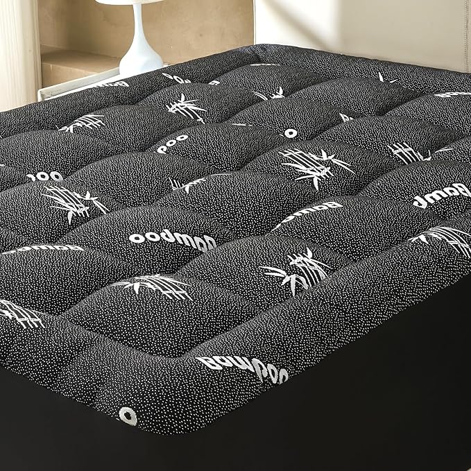 Full Size Mattress Topper Viscose Derived from Bamboo, Soft Thick Pillow Top by SurChic