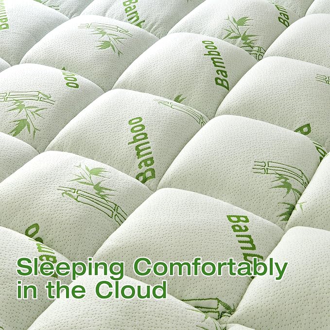 Mattress Topper Twin Size Viscose Derived from Bamboo, Thick Soft Pillow Top - Image 8