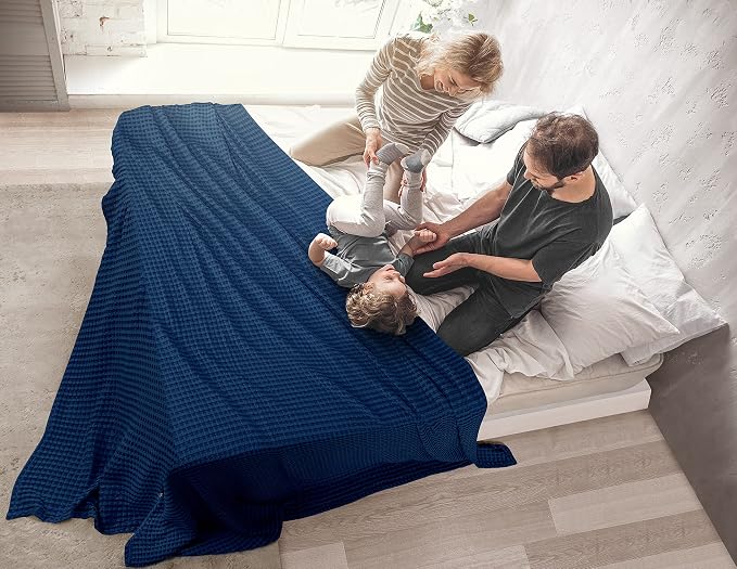 Utopia Bedding 100% Cotton Waffle Weave Blanket Queen Size - Image 7