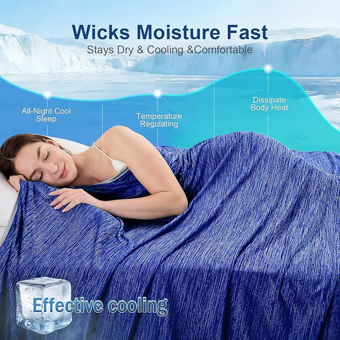 KMUSET Cooling Blanket Twin, Double Sided Summer Cooling Blankets - Image 4