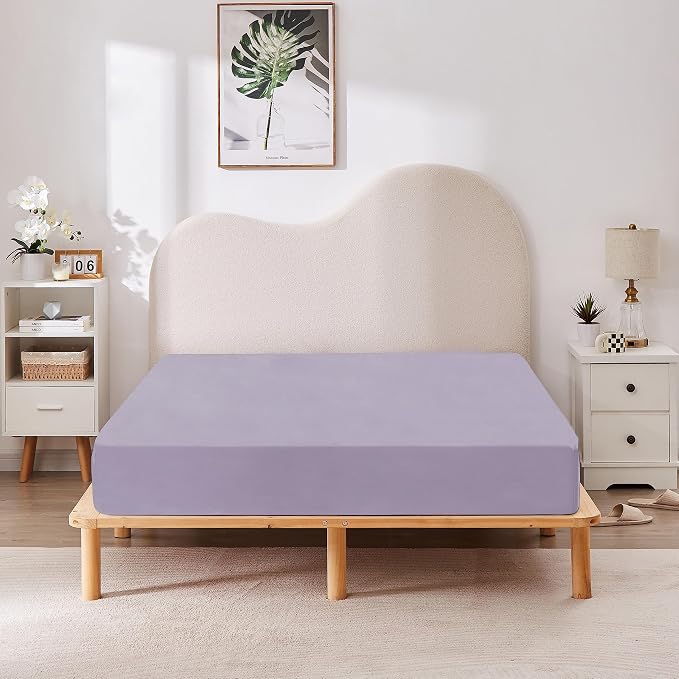 HBHLFZ King Fitted Sheet Only 2 Pack, Soft Breathable Bottom Sheet - Image 7