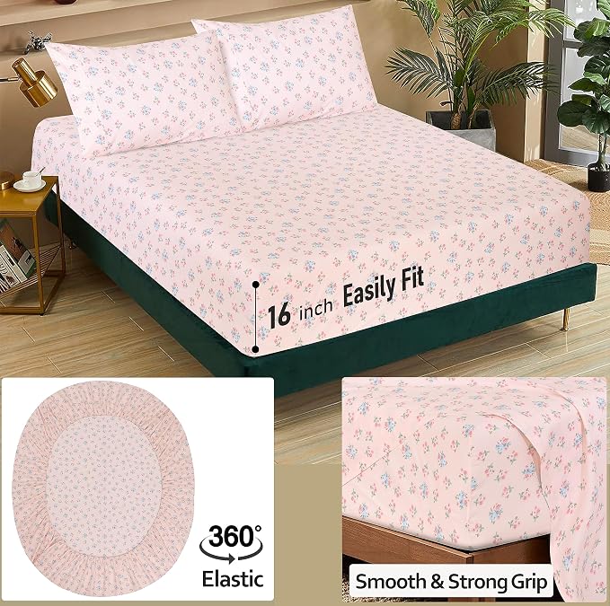 RUVANTI 100% Cotton Sheets – King Size Percale Bedding, Cooling & Breathable - Image 5