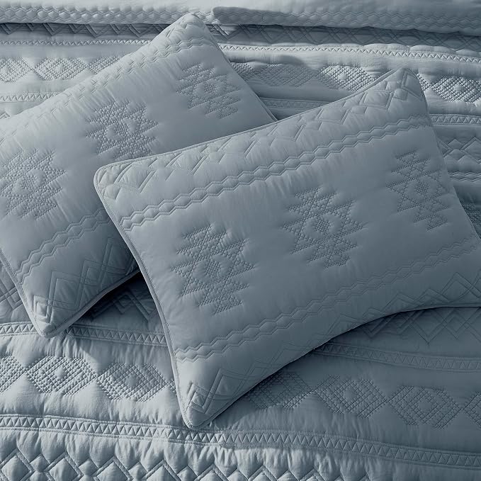 WDCOZY Boho Blue Grey Twin Quit Size Bedding Sets - Image 4