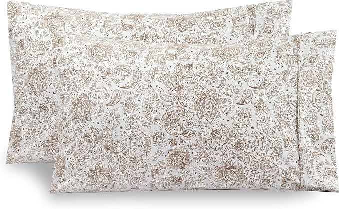 Elegant Comfort Pattern Printed Pillowcases 2-Piece Set Egyptian Quality by ELEGANTCOMFORT