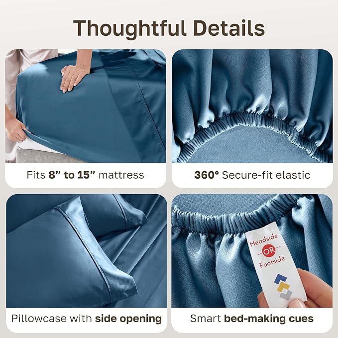 California Design Den Soft Twin XL 100% Cotton Sheet Sets, 400 Thread Count - Image 5