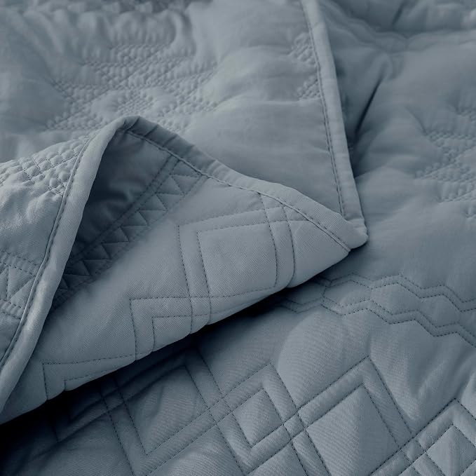 WDCOZY Boho Blue Grey Twin Quit Size Bedding Sets - Image 6