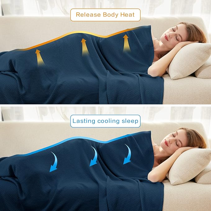 AmyHomie Cooling Blankets, 100% Rayon Derived from Bamboo, Cool Summer Blanket - Image 4