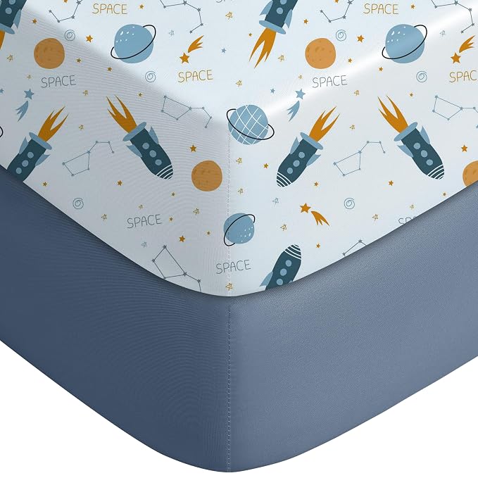 Yoofoss Pack and Play Sheets Fitted, Mini Crib Sheets 2-Pack by YOOFOSS