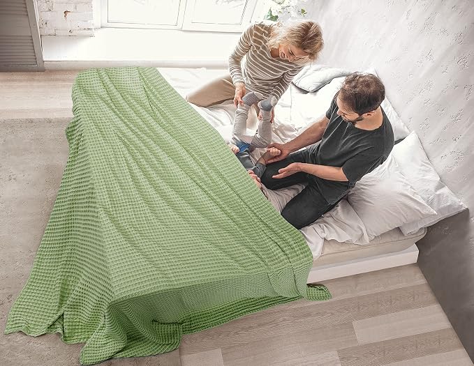 Utopia Bedding 100% Cotton Waffle Weave Blanket King Size - Image 7