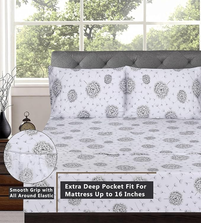 RUVANTI 100% Cotton Sheets – Split King Size Percale Bedding, Cooling & - Image 6