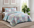 Brilliant Sunshine Lilac Rose Toile Quilt Set, 3-Piece Bedding Sets, by BrilliantSunshine