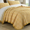 SahSahCasa Quilt Set Queen Size, 100% Cotton Quilt Bedding Set Bedspread by SahSahCasa