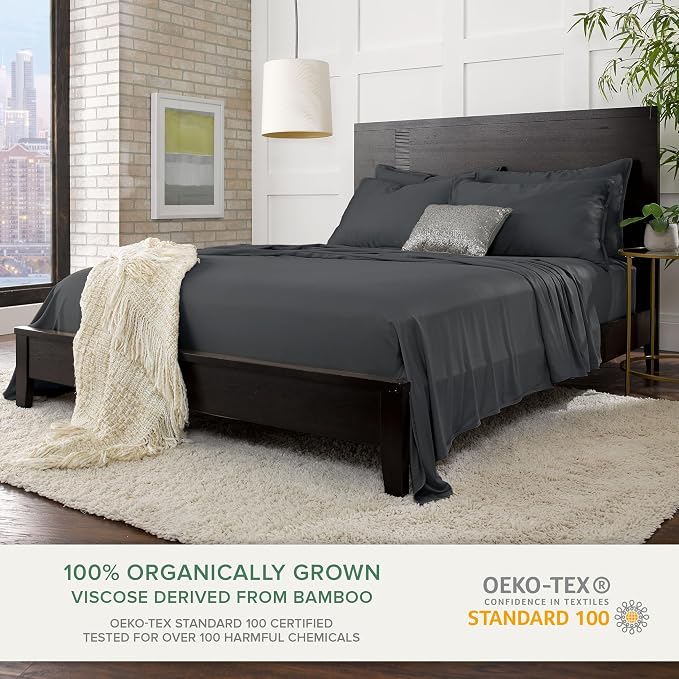 Pure Bamboo California King Sheets, Genuine 100% Organic Viscose Derived from - Image 2