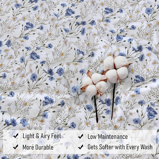 RUVANTI 100% Cotton Sheets – King Size Percale Bedding, Cooling & Breathable - Image 8