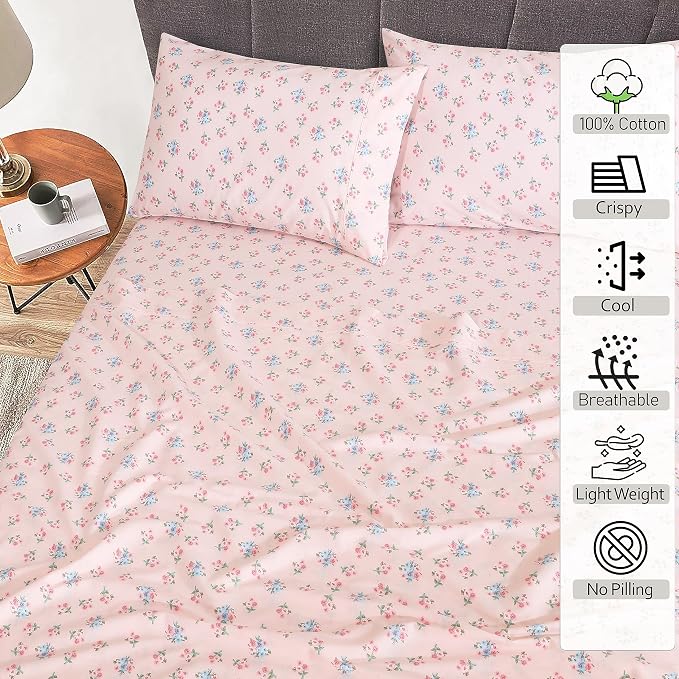 RUVANTI 100% Cotton Sheets – Split King Size Percale Bedding, Cooling & - Image 2