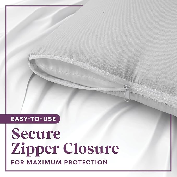 CirclesHome Pillow Protectors 2 Pack King Zippered - Image 3