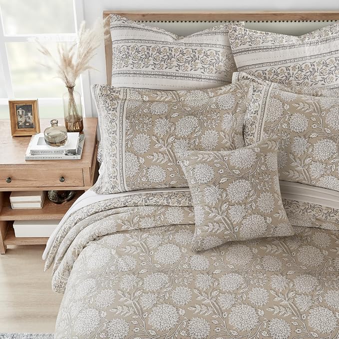 Levtex Home Adare Taupe Reversible Full/Queen Comforter Set - Image 4