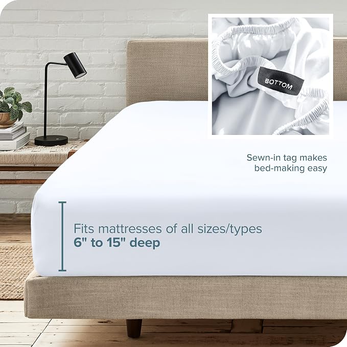 Bare Home Fitted Bottom Sheet Twin XXL Size - Image 6