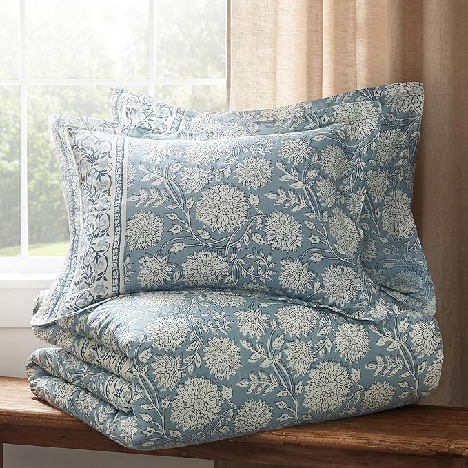 Levtex Home Adare Blue Reversible King Duvet Cover Set - Image 5