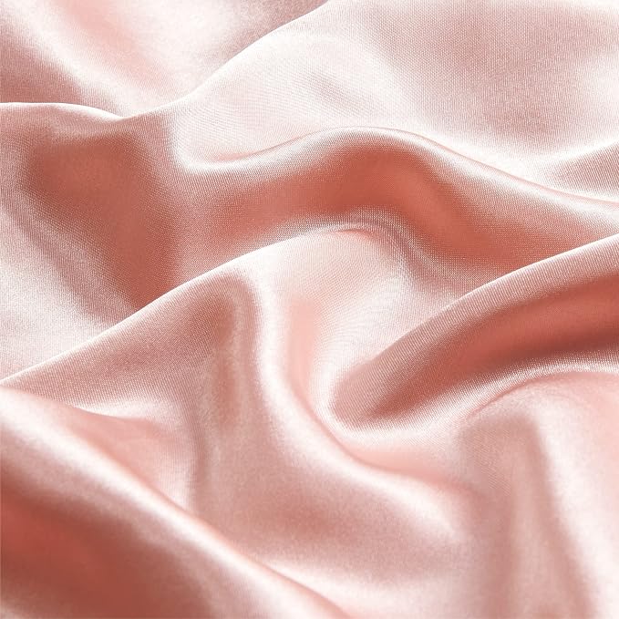 BEDELITE Satin Pillowcase with Zipper 2 Pack, Coral Pillow Cases Standard Size - Image 3