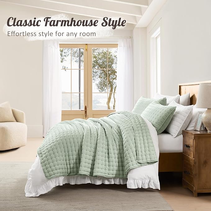 WDCOZY Sage Green Twin Quit Size Bedding Sets - Image 6