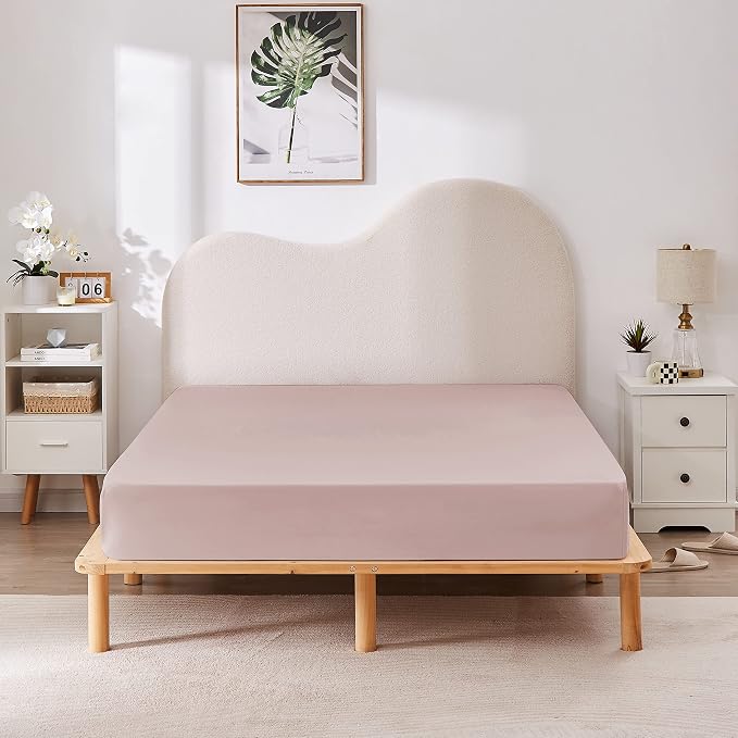 HBHLFZ Full Fitted Sheet Only, Soft Breathable Bottom Sheet - Image 6