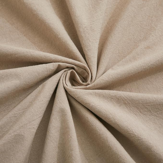 LOVQUE Linen Grey Duvet Cover Full Size, 100% Washed Cotton Linen Like Bedding - Image 6
