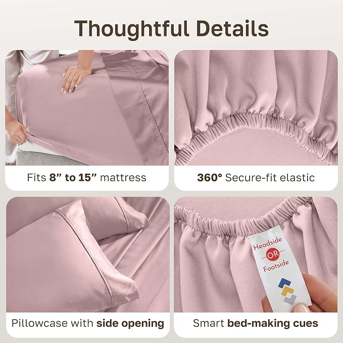 California Design Den Soft 100% Cotton Sheets Twin Size Set, 400 Thread Count - Image 5