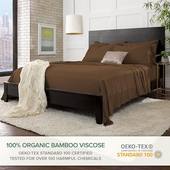 Pure Bamboo California King Sheets, Genuine 100% Organic Viscose Derived from - Image 2
