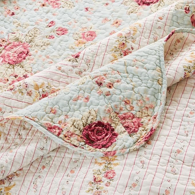 Greenland Home Antique Rose 100% Cotton Heirloom-Quality Quilt Set, 5-Piece - Image 4