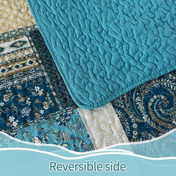 BEDIFANY Cotton Queen Size Quilt Sets, Lightweight Bedspread Queen Size - Image 9